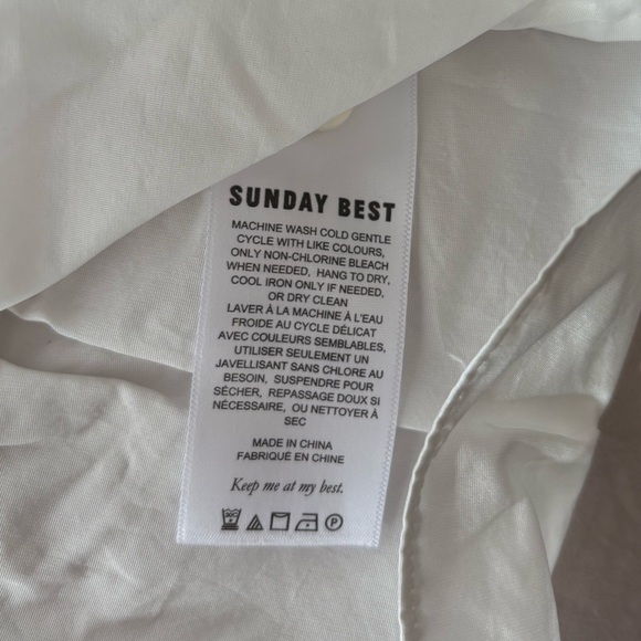 Sunday Best Aritzia Jinx White Peplum Blouse Size XS, Spring - Picture 6 of 7